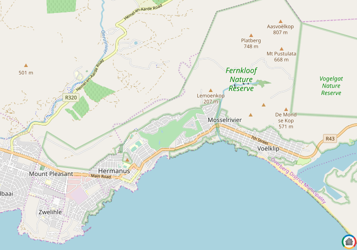 Map location of Fernkloof Estate